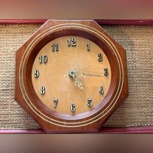 Quartz Octagon Wooden Wall Clock